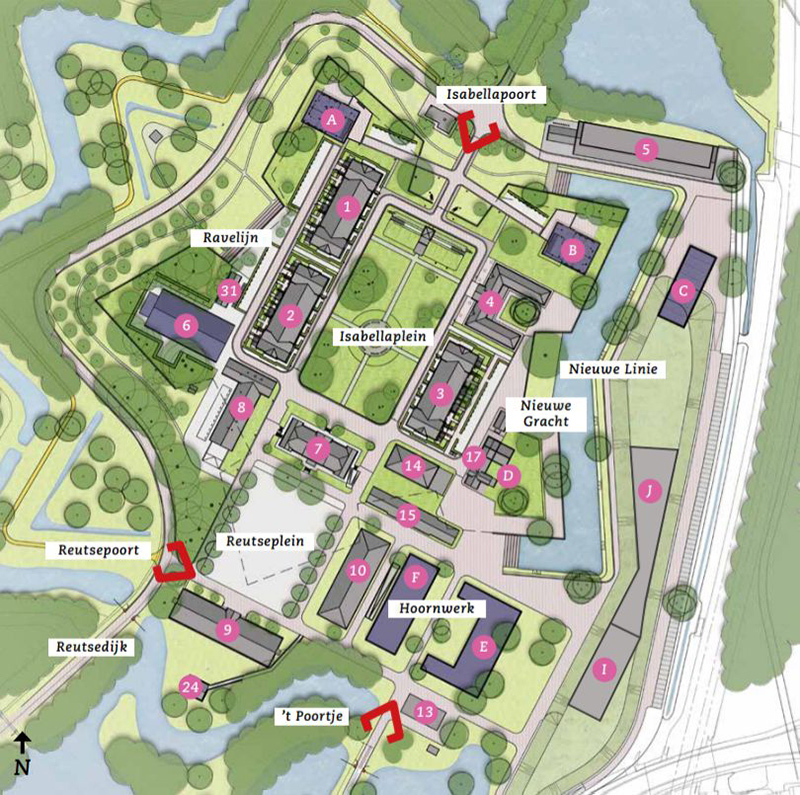 Plattegrond Fort Isabella